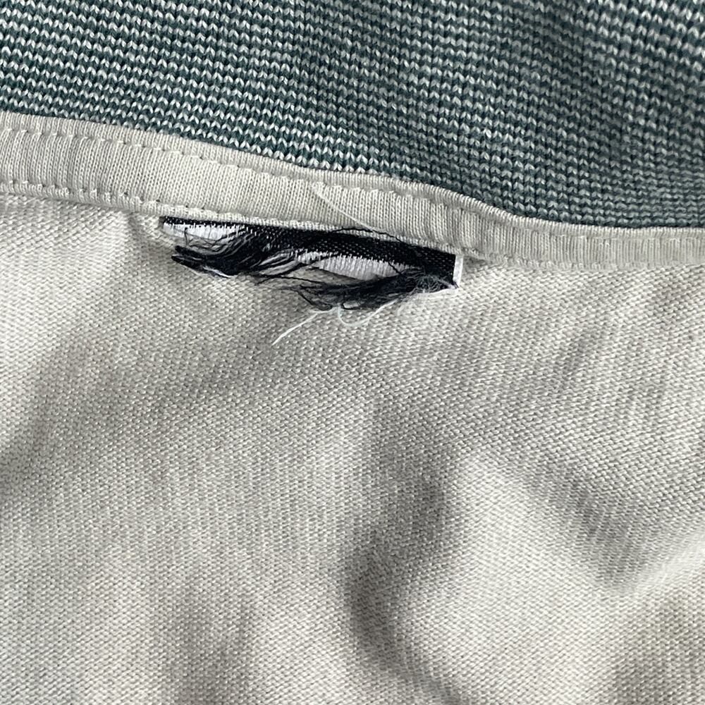 Adidas Mens L Shmoofoil Heavyweight Rugby Long Sleeve Shirt Alumina Beige Green - Picture 8 of 8